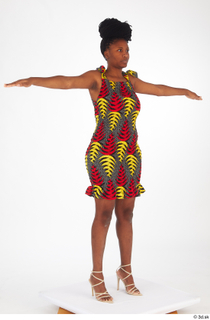 Dina Moses dressed short decora apparel african dress standing t…